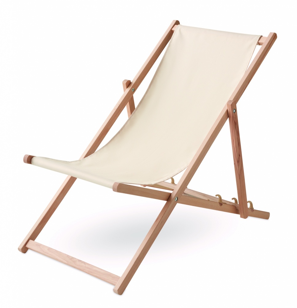 Logo trade promotional giveaway photo of: Beach chair in wood